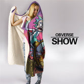 Rick and Morty Hooded Blanket |  Rick&morty Fleece Cartoon Hooded Blanket  for Adults Kids